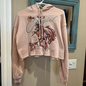 Cowgirl cropped hoodie